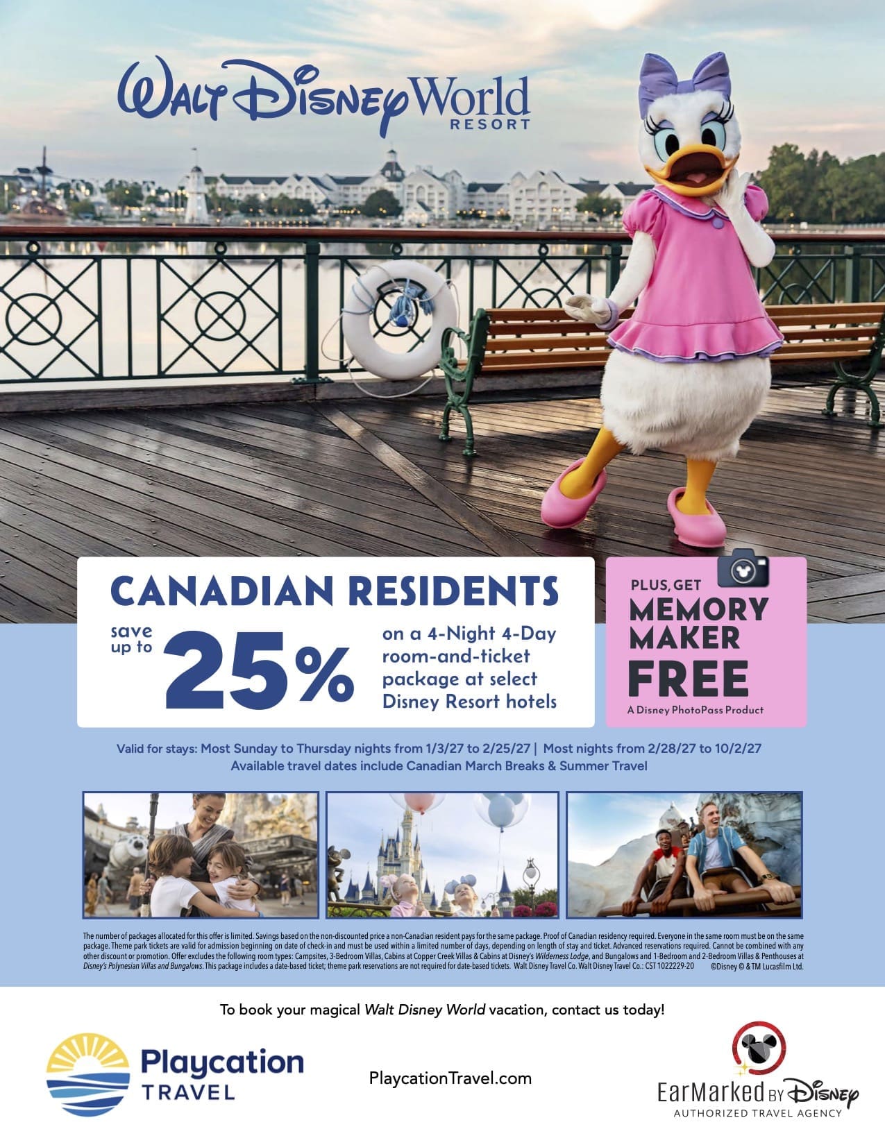 Canadian Resident Disney SALE room only for 2027